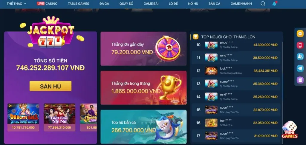 Các loại trò chơi bắn cá tại 79king3
